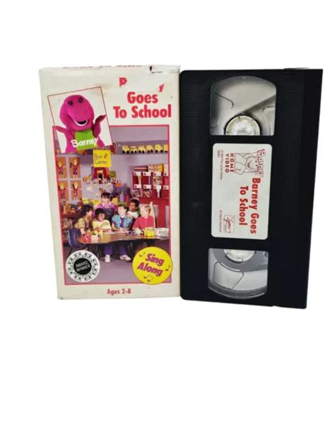 Barney Goes To School Vhs 1990 Original Cover Very Rare Sing Along