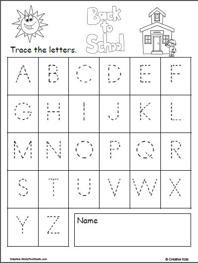 Just simple, straight cuts and you have a fun, educational game for kids to practice identifying upper and lower case alphabet letters. Uppercase Letter Tracing - Back To School - Made By ...