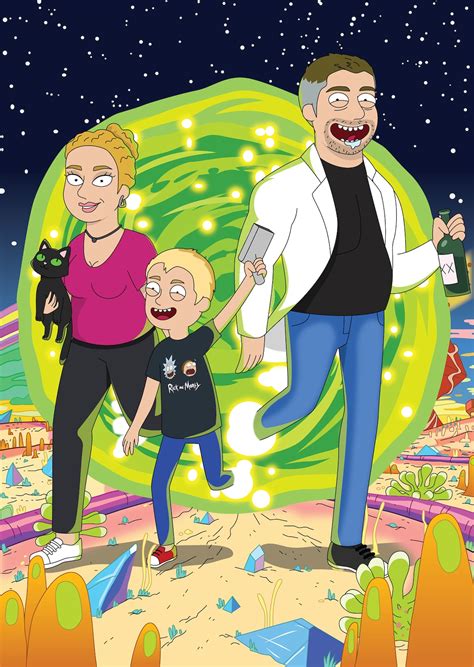 Premium Rick And Morty Custom Portrait Personalized Rick And Etsy