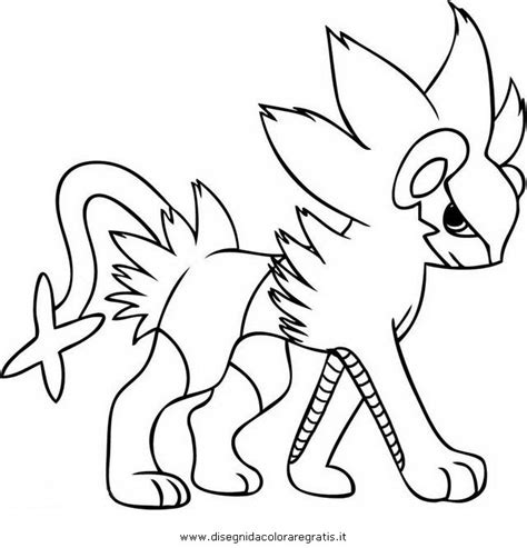 mega luxray coloring pages
