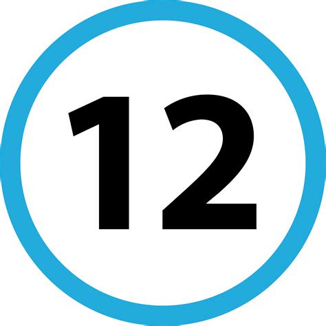 Number Numbers Twelve Icon Download On Iconfinder