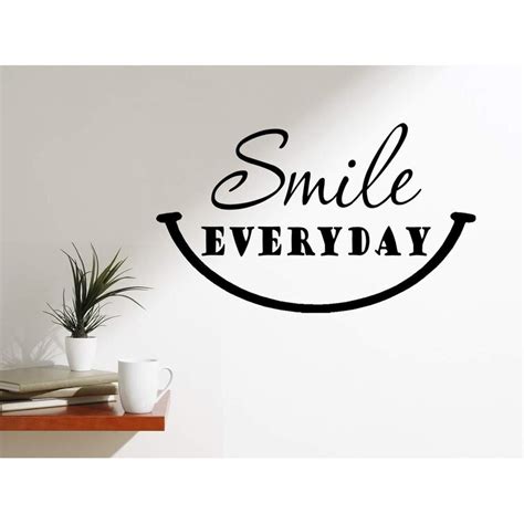 Winston Porter Smile Everyday Happy Quotes Motivating Wall Decal Wayfair