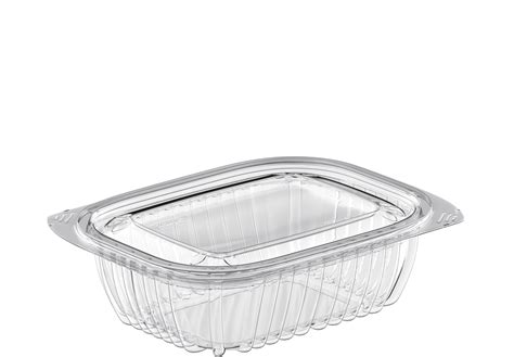 Cosmoplast General Purpose 16 Oz Plastic Clear Containers With Lids