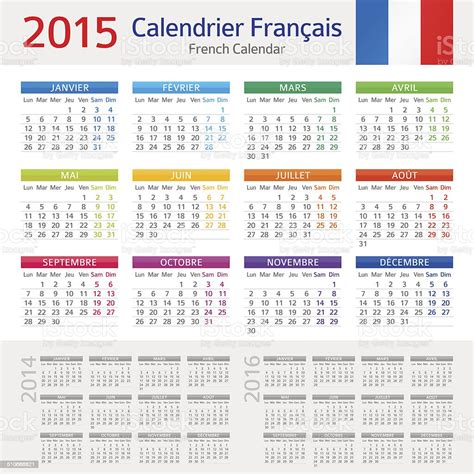 フランスカレンダーcalendrier Fran Ç Ais 2015 イラストレーション 2014年のベクターアート素材や画像を多数ご