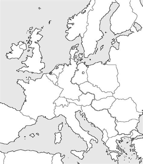 Cold War Map Of Europe Blank