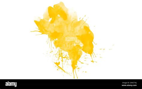 Abstract Yellow Watercolor Splash Background Yellow Watercolor