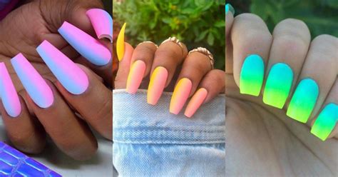 Pero por ser un producto artificial, es necesario realizar una serie de cuidados para hermoso diseño de uñas acrílicas de colores. Neon Ombré, la tendencia en uñas para las que amamos el ...