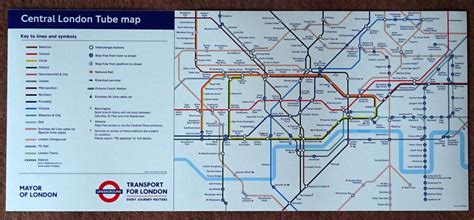 Central London Tube Map 60cm As Used In Underground Railway Carriages