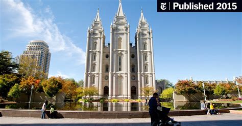 Mormons Sharpen Stand Against Same Sex Marriage The New York Times