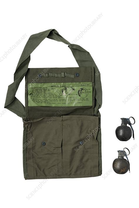Claymore Mine Bag And Two Baseball Grenades Stock Image C0539609