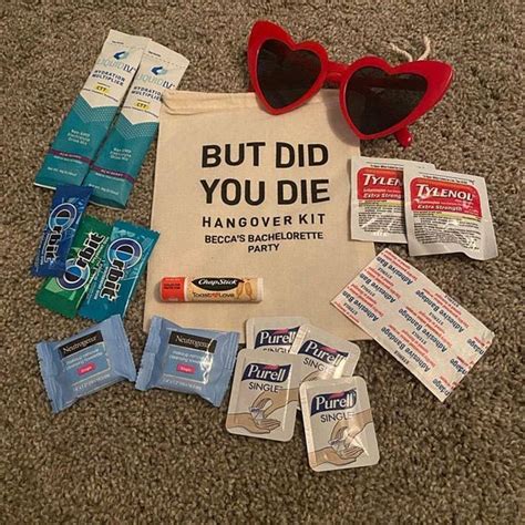 Set Of 10 Bags But Did You Die Hangover Kit Bachelorette Etsy In 2021