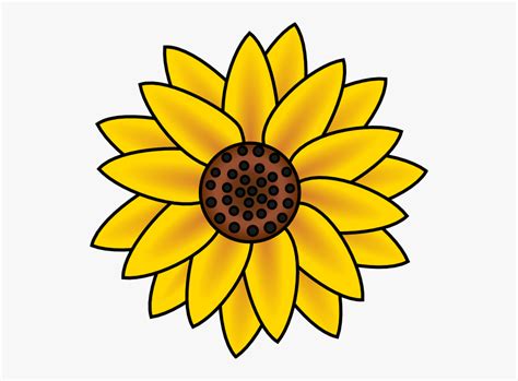 Variety Of Clip Art Easy Simple Sunflower Drawing Transparent