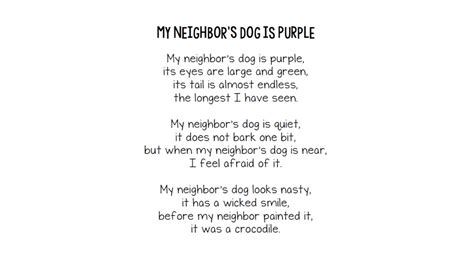 My Neighbors Dog Is Purple Jack Prelutsky Youtube