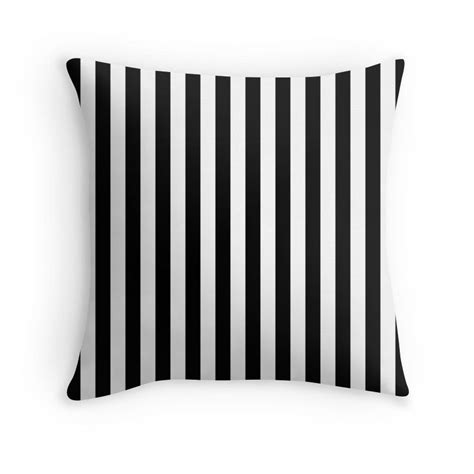 Large Black And White Cabana Stripe Throw Pillows Stripe Throw Pillow