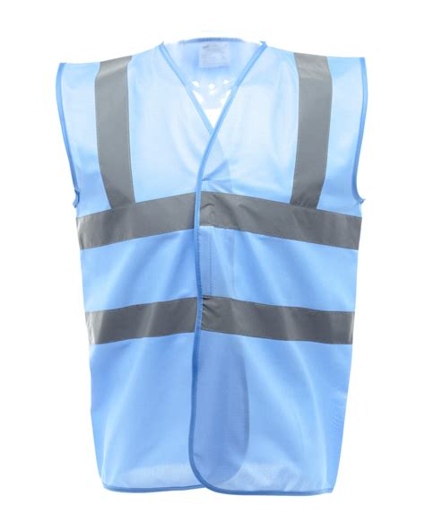 All economy soft mesh safety vests. Yoko Sky Blue Hi Vis Coloured Waistcoats Safety Vest Add ...