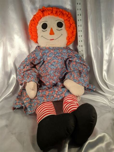 Raggedy Ann Doll 3ft 36” Large Vintage Cloth Doll Annabelle Giant