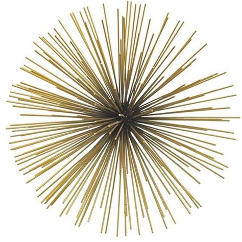 Easy to hang by metal hardware in back; Starburst Wall Sculpture - Large, Gold Metal Wall Decor - Traditional - Wall Sculptures - by ...