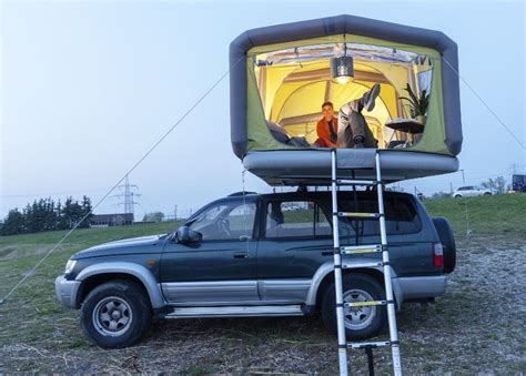 Gentletent Supersizes Its Inflatable Roof Top Tent Into A Two Room