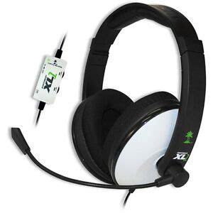 White Black Turtle Beach Ear Force XL1 Headband Headsets Microsoft Xbox