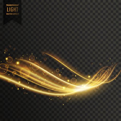 Transparent Golden Light Effect With Glitter Vector Download Free