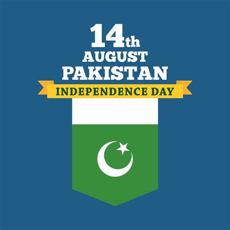 Happy Independence Day 14 August Pakistan Greeting Card 324174 Vector