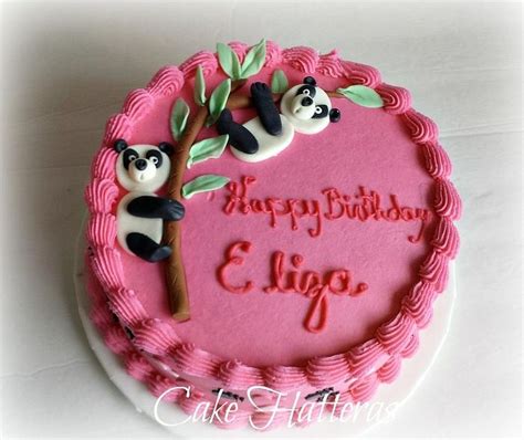 Pandas Decorated Cake By Donna Tokazowski Cake Cakesdecor