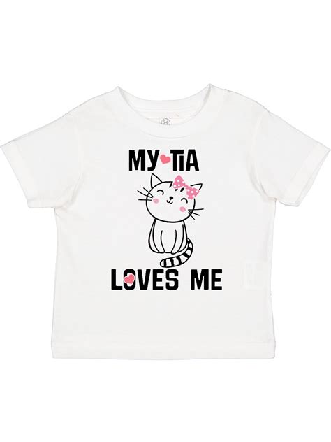 Inktastic My Tia Loves Me Niece Cat T Toddler Toddler Girl T Shirt