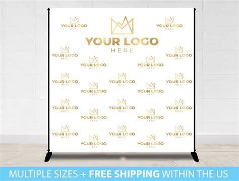 Custom Logo Backdrop Banner Step And Repeat Business Event Etsy Singapore