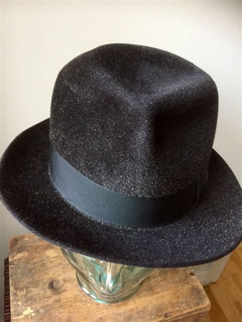 Royal Stetson Vintage Hat Charcoal Gray Made In England 1940s Excellent