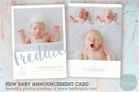 Send out wedding announcements to let everyone know you're tying the knot soon. AN010 Newborn Baby Card Announcement ~ Postcard Templates ~ Creative Market