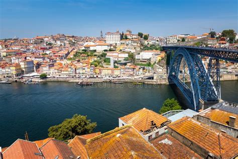 Porto Landmark Bridge And Cityscape Portugal Europe Stock Image