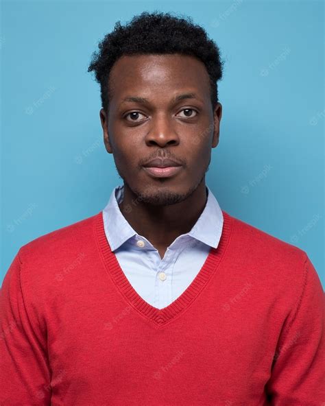 Premium Photo Portrait Of Real Black African Man With No Expression