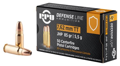 Ppu Ppd7t Defense 762x25mm Tokarev 85 Gr Jacketed Hollow