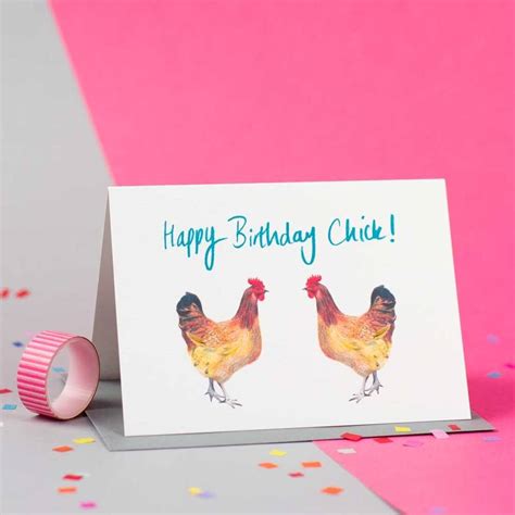 Happy Birthday Chick Chicken Birthday Card By Jenny Jackson