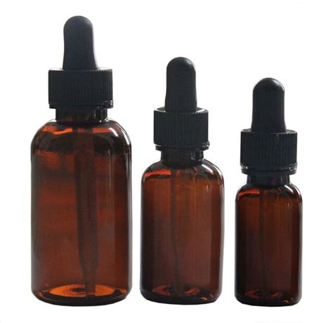 10pcs Plastic Liquid Medicine Amber Dropper Bottles Containers 12oz