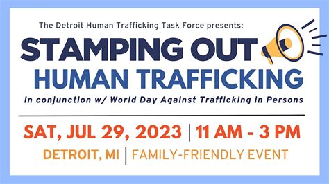 Stamping Out Human Trafficking 903 W Grand Blvd Detroit July 29 2023