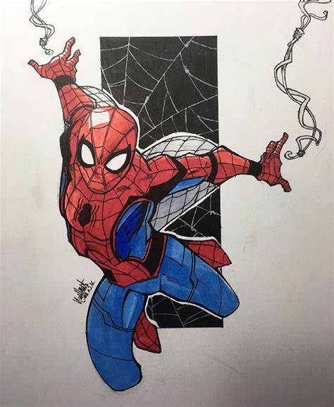 Simmons, tom holland, zendaya, angourie rice. Dernière Dessin Spiderman Homecoming Facile - Bethwyns Project
