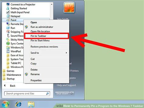 How To Permanently Pin A Program To The Windows 7 Taskbar