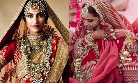 For the konkani wedding, she donned a red anushka and bipasha's wedding dress were much more intricate. Deepika Padukone's Anand Karaj bridal attire reminds us of ...