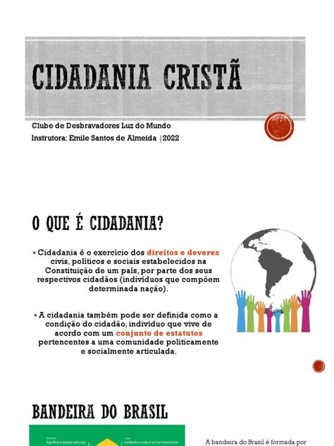 Especialidade Cidadania Cristã Pdf Brasil Cidadania