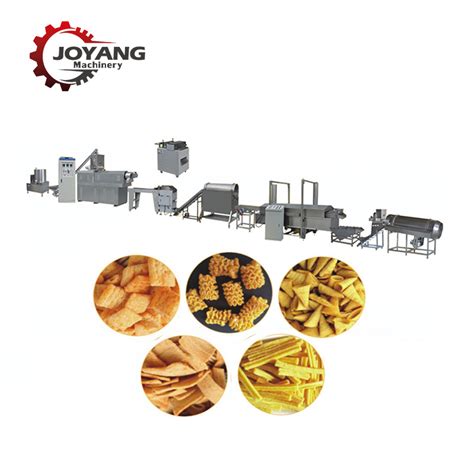 2d Pellet Frying Puffed Chips Snack Extruder Wheat Base Fried Food Production Machinery Line
