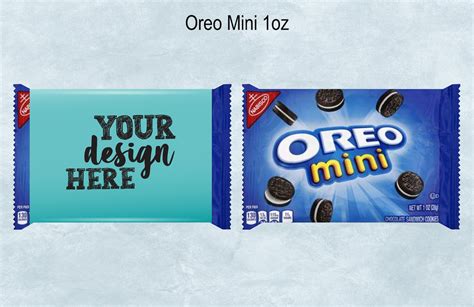 Oreo Mini 1oz 28g Wrapper Template Sticker Label Create Your Etsy