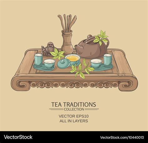 Chinese Tea Ceremony Royalty Free Vector Image
