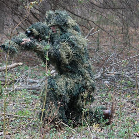 5 Piece Ghillie Suit Woodland Mediumlarge Outdoor Hunting Gear