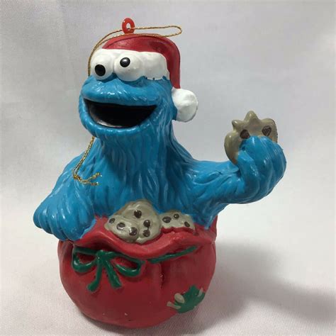 Sesame Street 35 Cookie Monster Kurt Adler Plastic Christmas Ornament