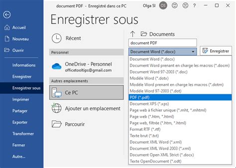 Tutoriel Word Comment Enregistrer Un Document En Format Pdf My XXX