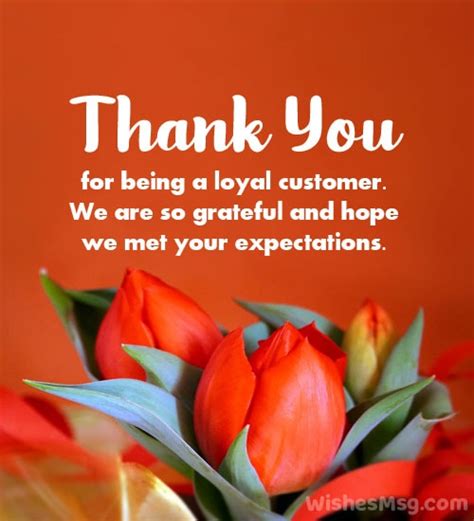 Thank You Messages For Customers Wishesmsg