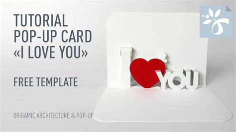 Tutorial Pop-up Card «I Love You» - YouTube
