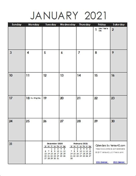 Free Editable 2021 Calendar With Holidays 2021 Calendar With Holidays
