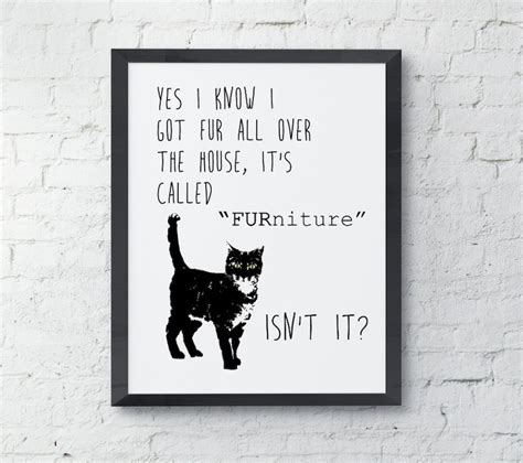 Funny Cat Art Cat Print Wall Decor Printable Art Cat Lover Etsy